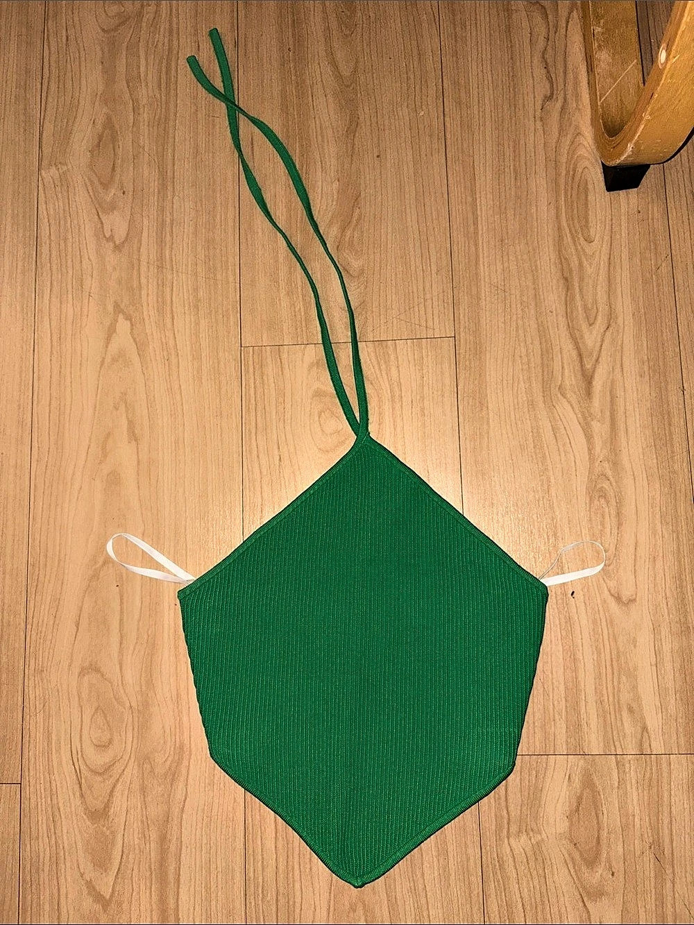BASSTON Green Ribbed Tie-Back Tank Top Like New